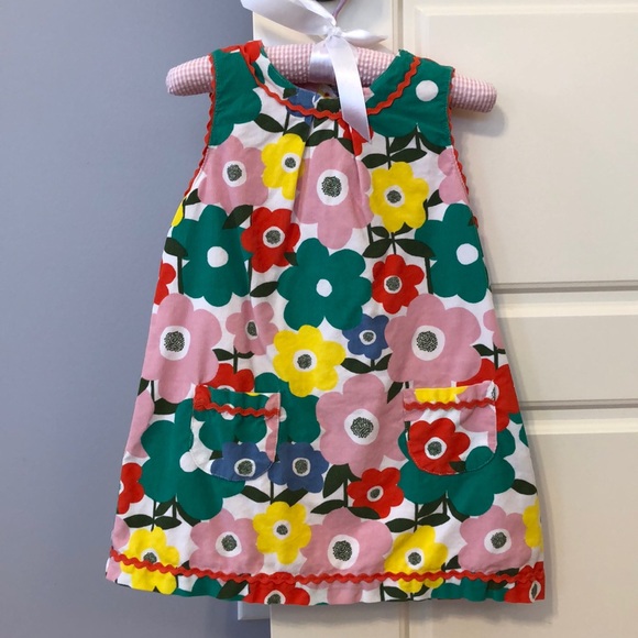 Boden Other - BABY BODEN EUC Bright Print Floral Corduroy Dress